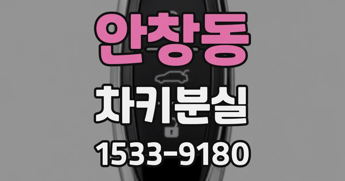 안창동 차키분실