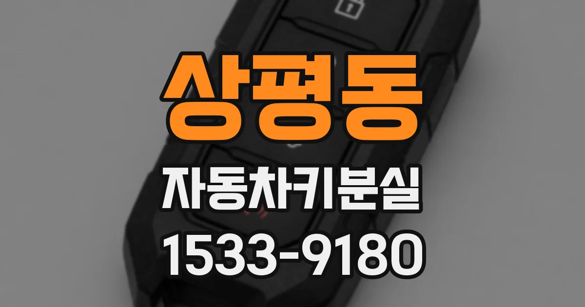 상평동 자동차키분실