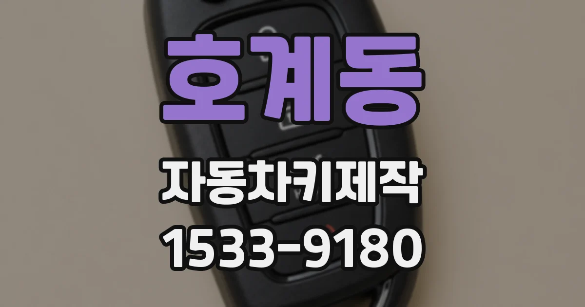 호계동 자동차키제작