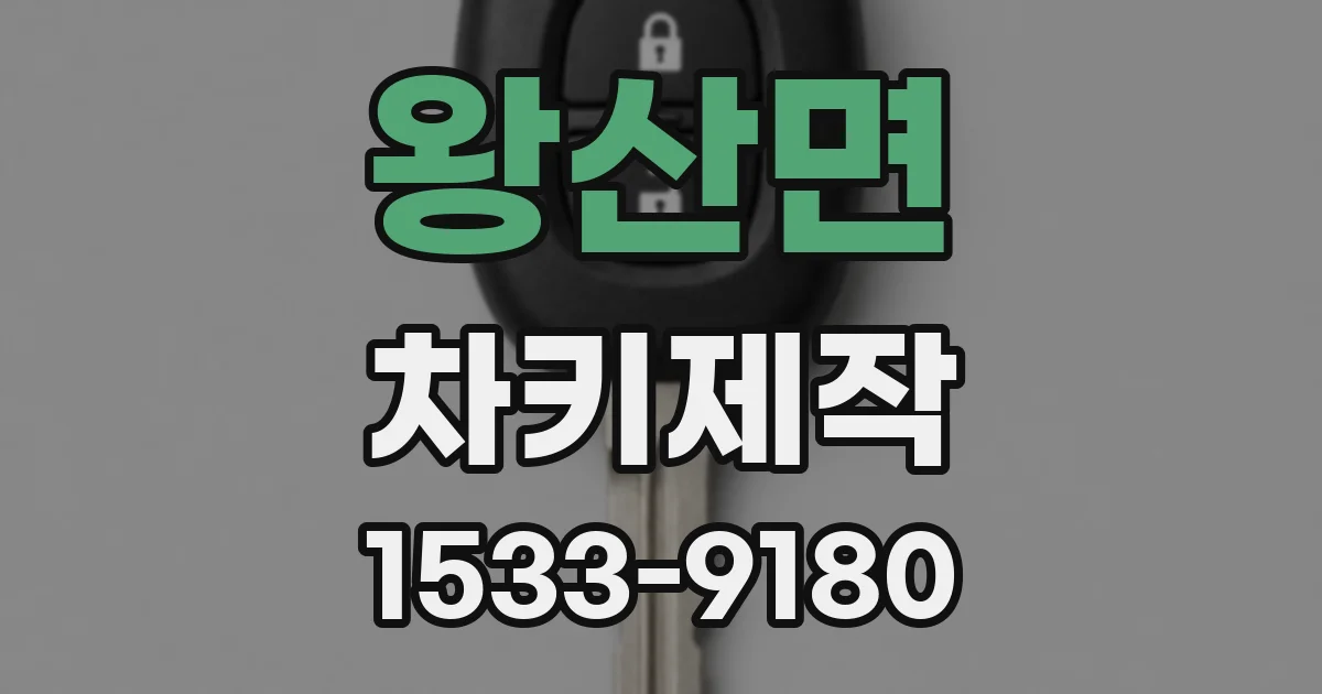 왕산면 차키제작