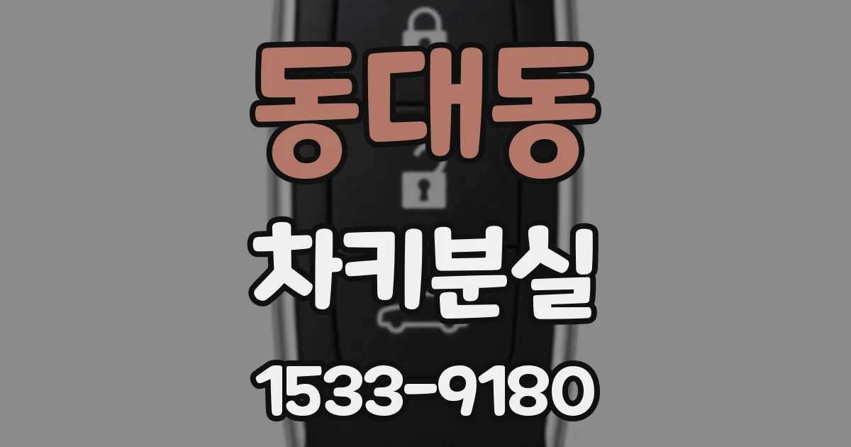 동대동 차키분실
