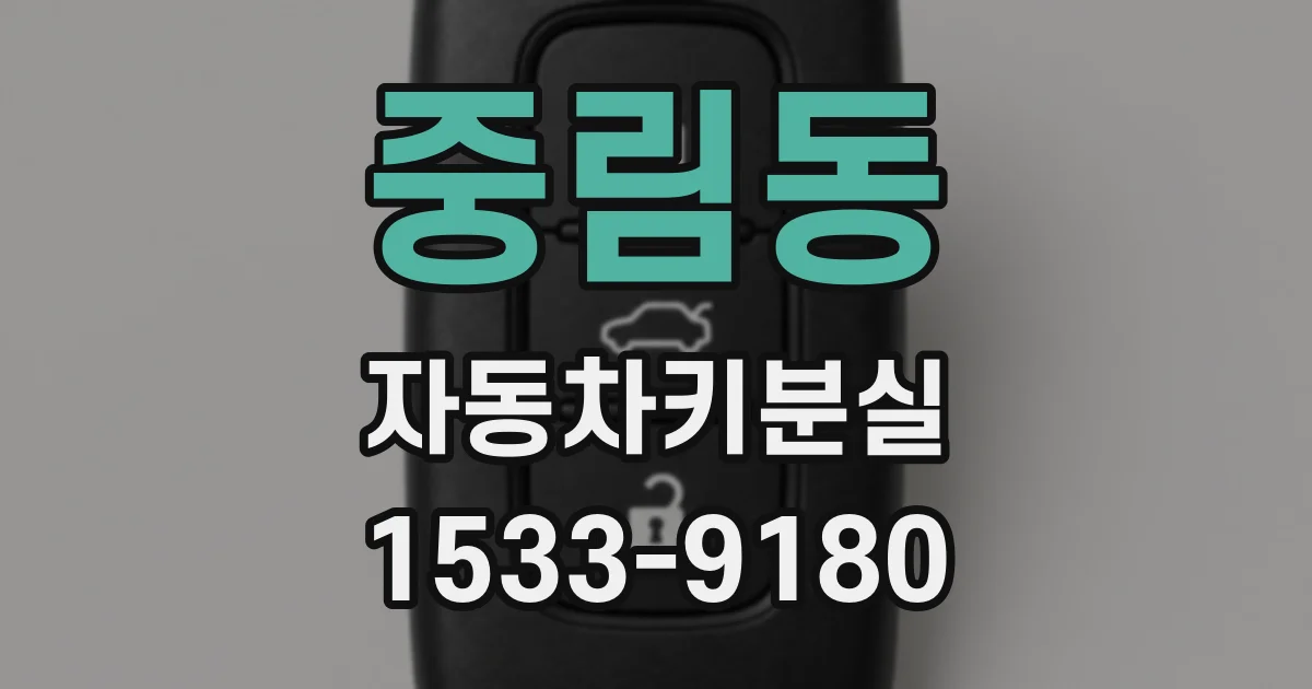 중림동 자동차키분실