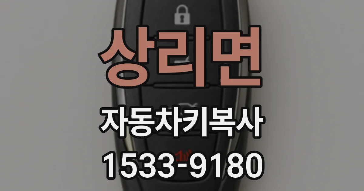 상리면 자동차키복사
