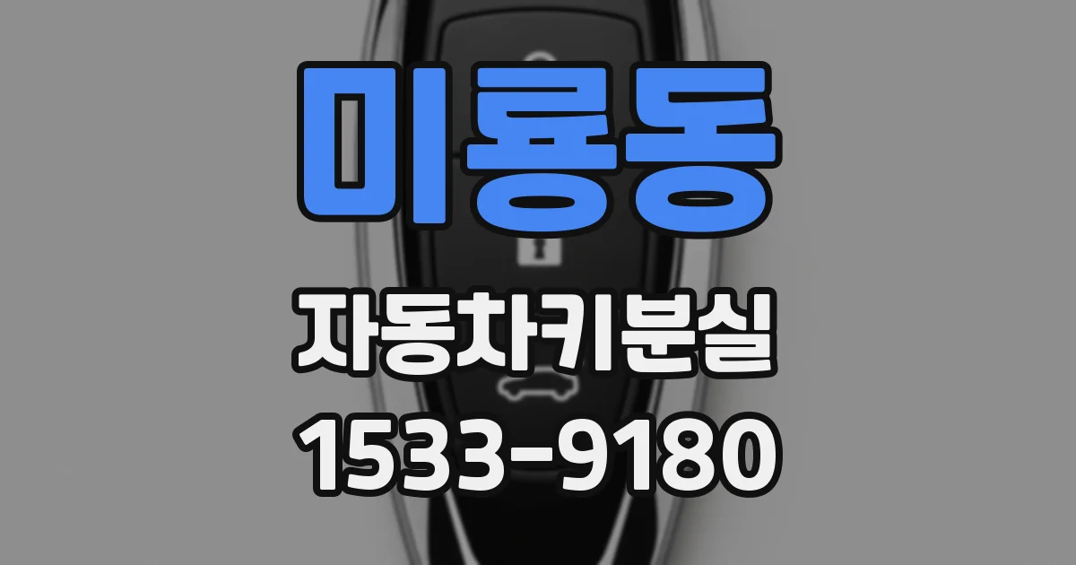 미룡동 자동차키분실