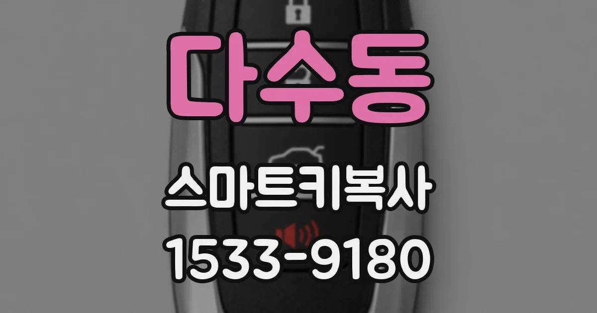 다수동 스마트키복사