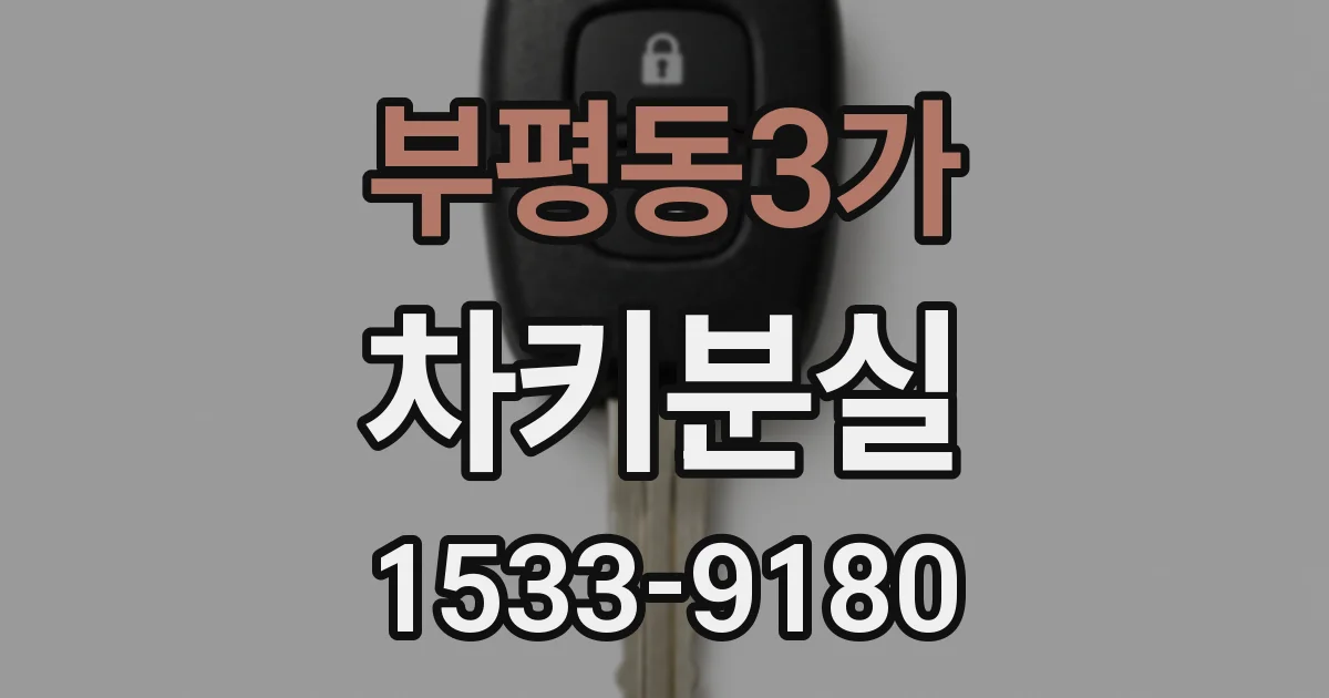 부평동3가 차키분실