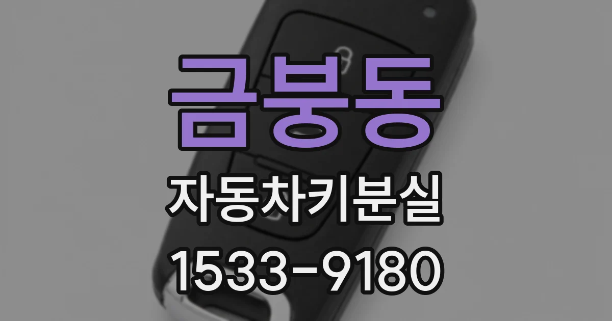 금붕동 자동차키분실