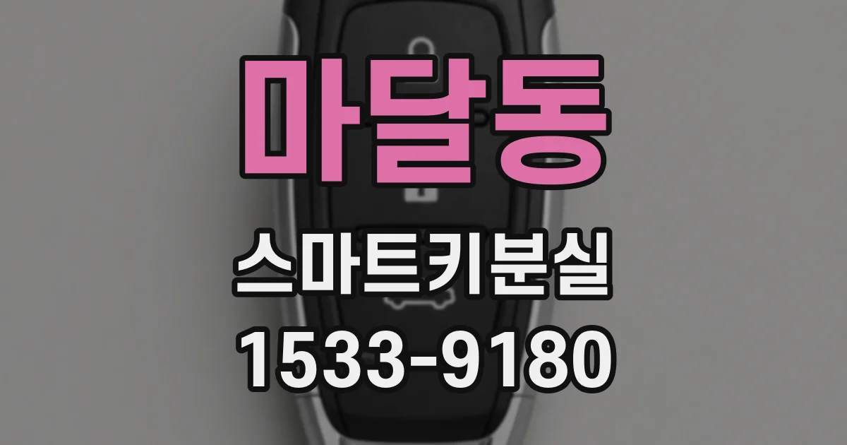 마달동 스마트키분실