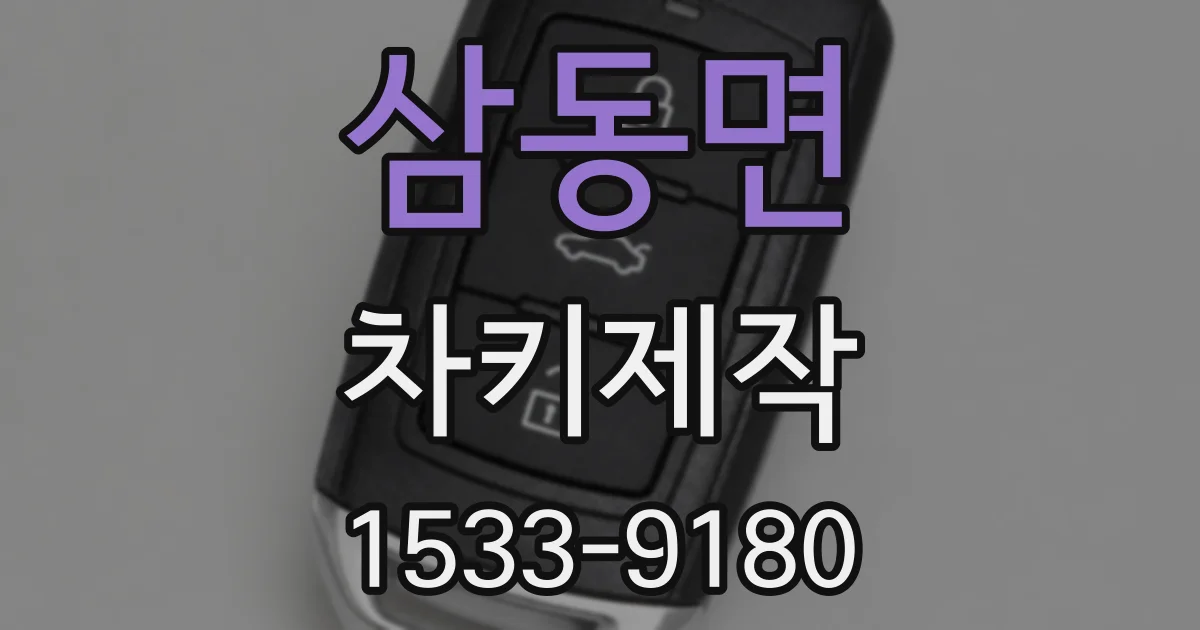 삼동면 차키제작