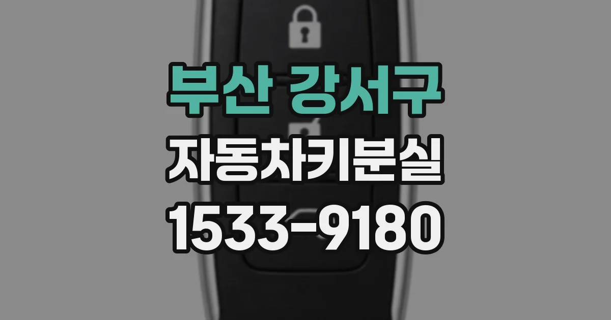 부산 강서구 자동차키분실