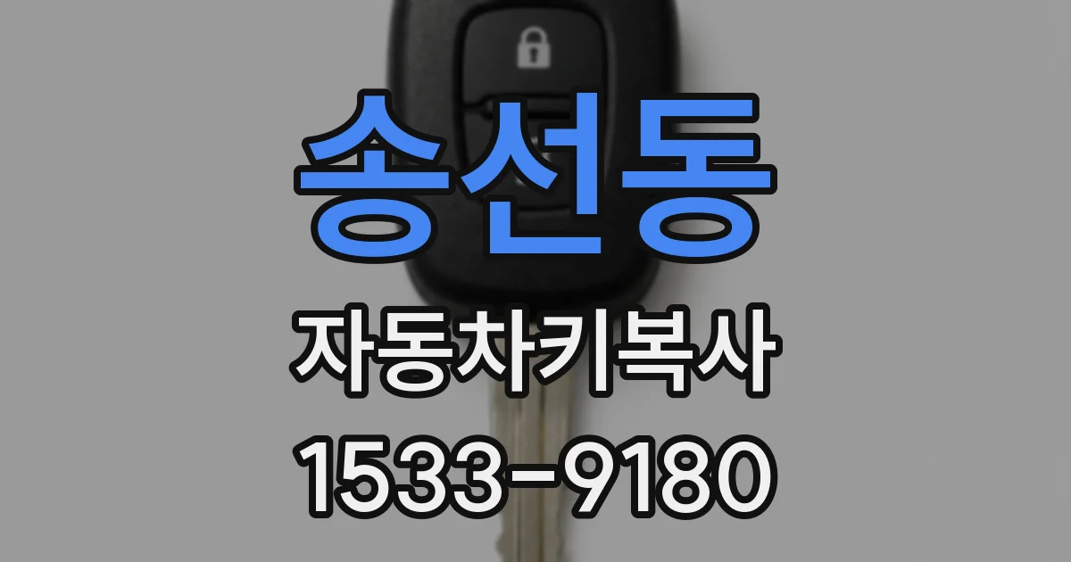 송선동 자동차키복사