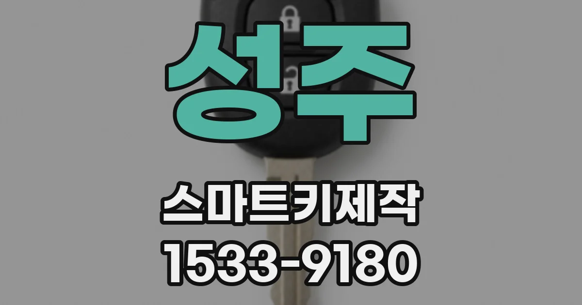 성주 스마트키제작