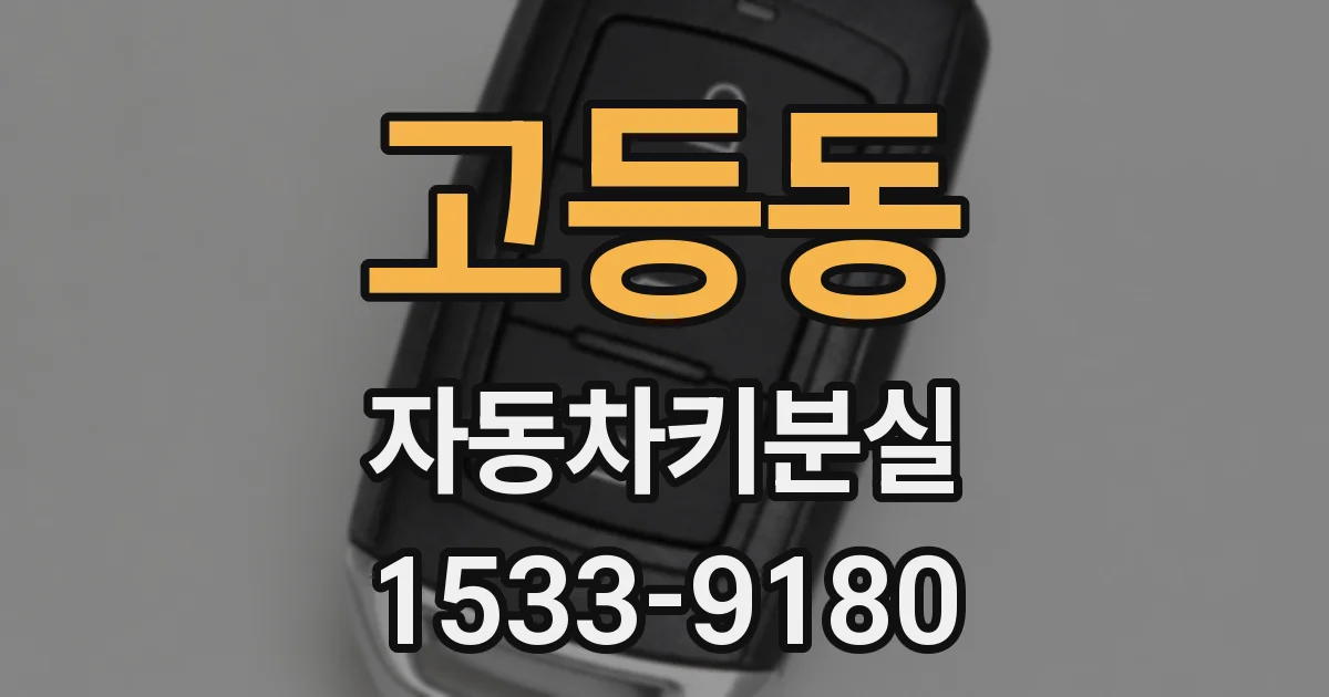 고등동 자동차키분실