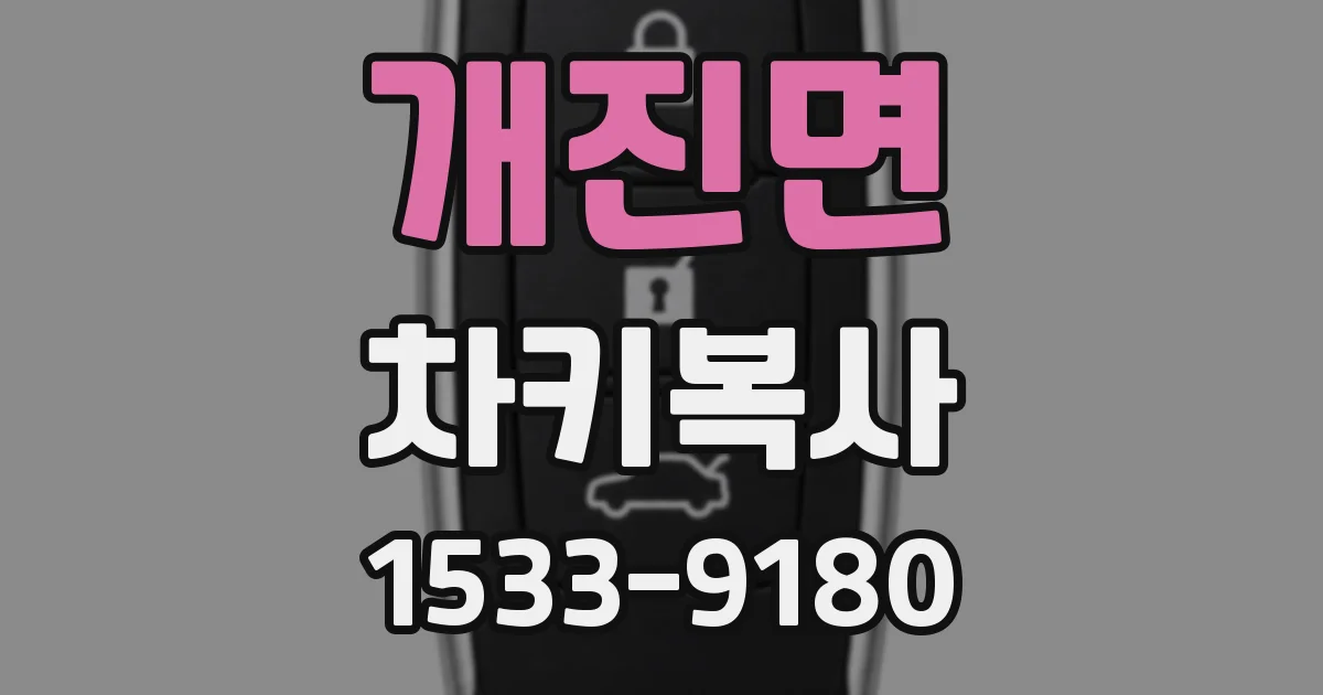 개진면 차키복사
