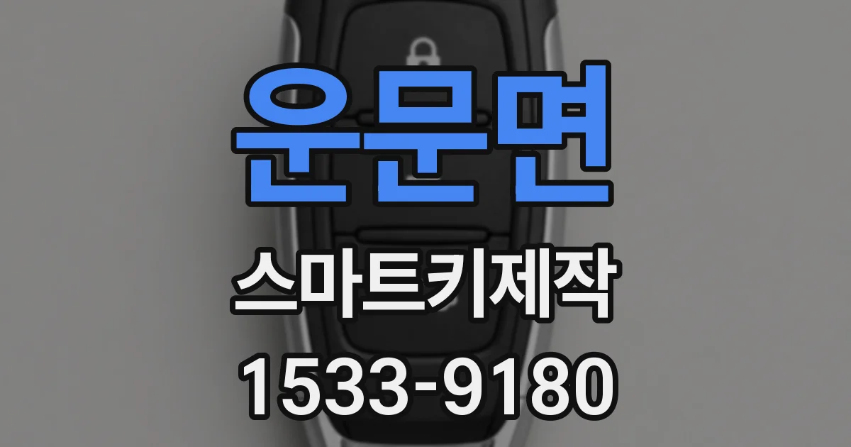 운문면 스마트키제작