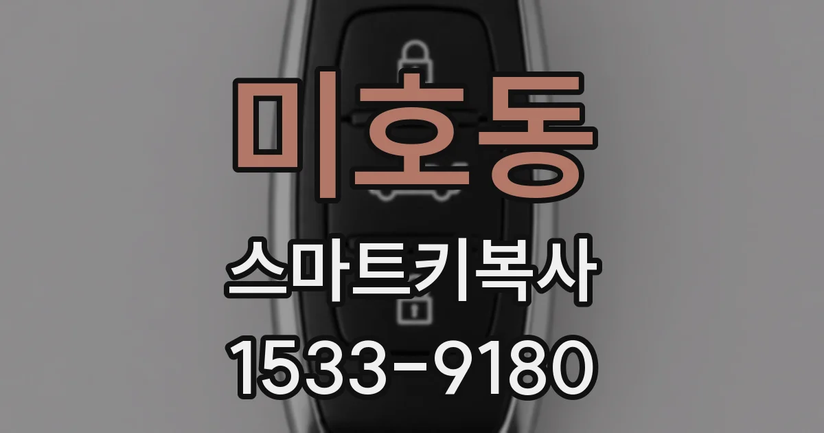 미호동 스마트키복사