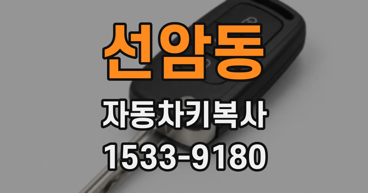 선암동 자동차키복사