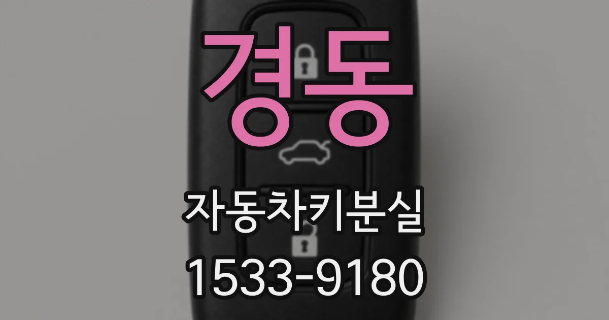 경동 자동차키분실