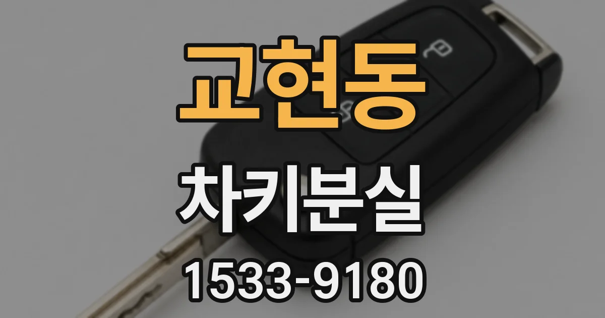 교현동 차키분실