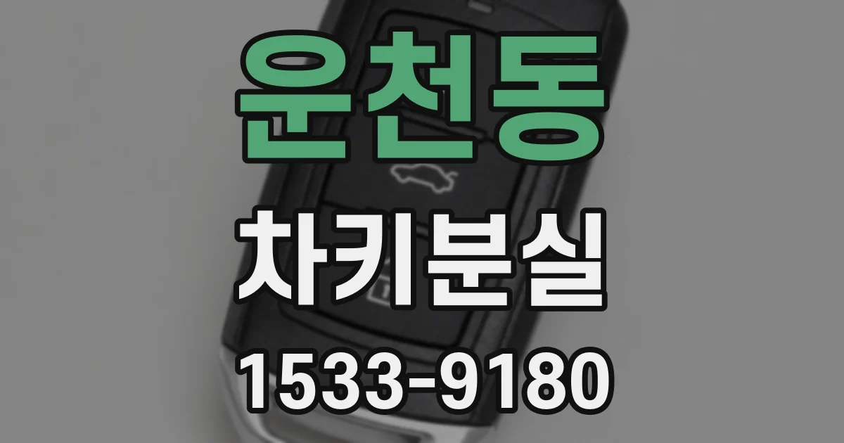 운천동 차키분실