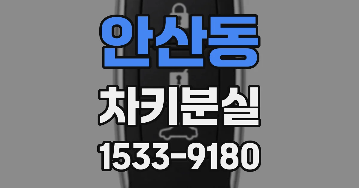 안산동 차키분실