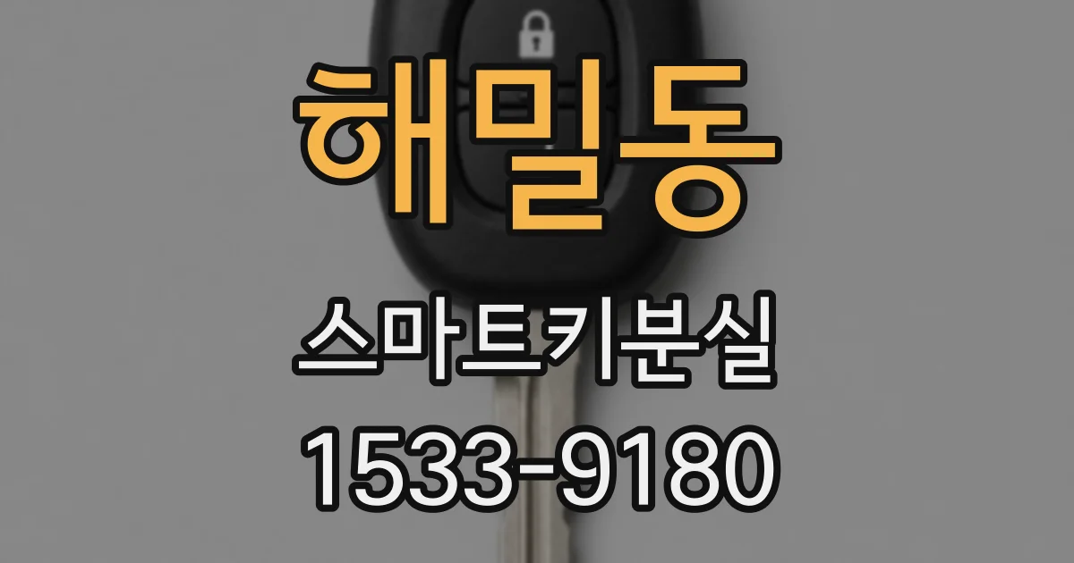 해밀동 스마트키분실