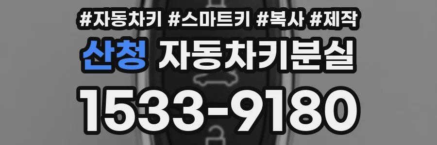 산청 자동차키분실