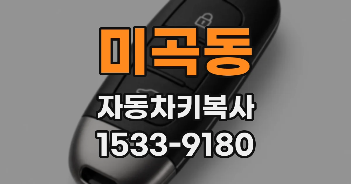 미곡동 자동차키복사