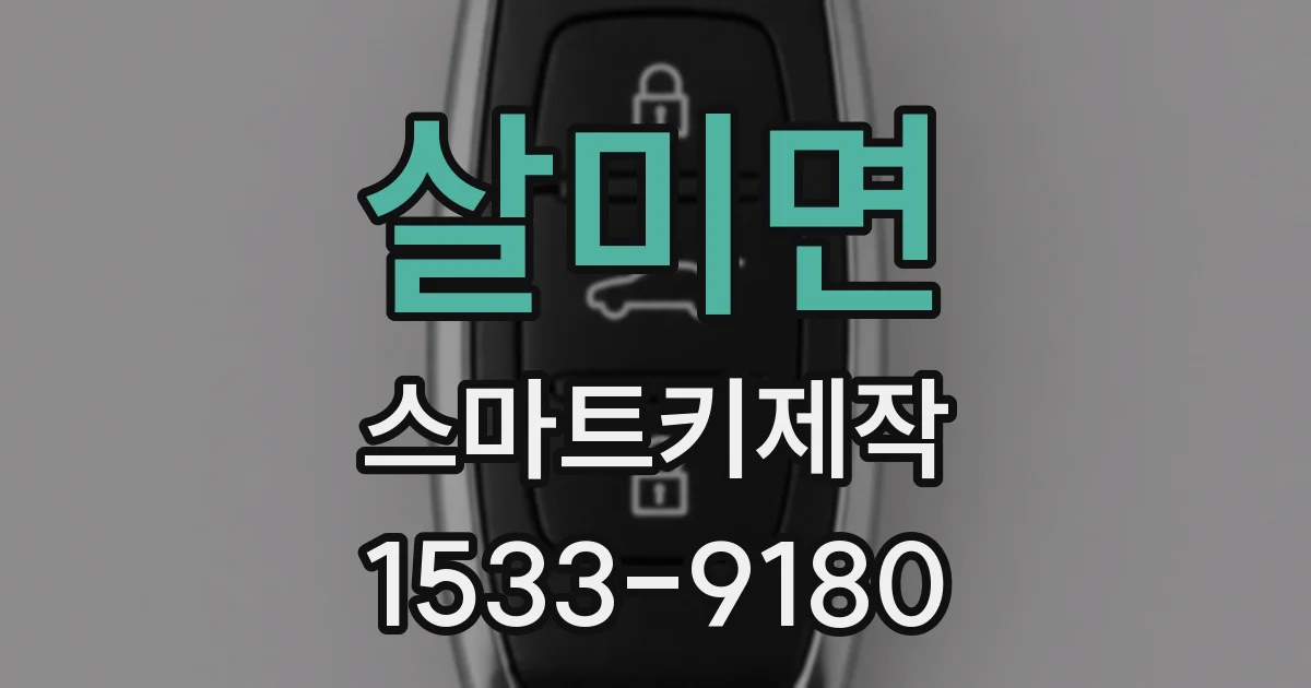 살미면 스마트키제작