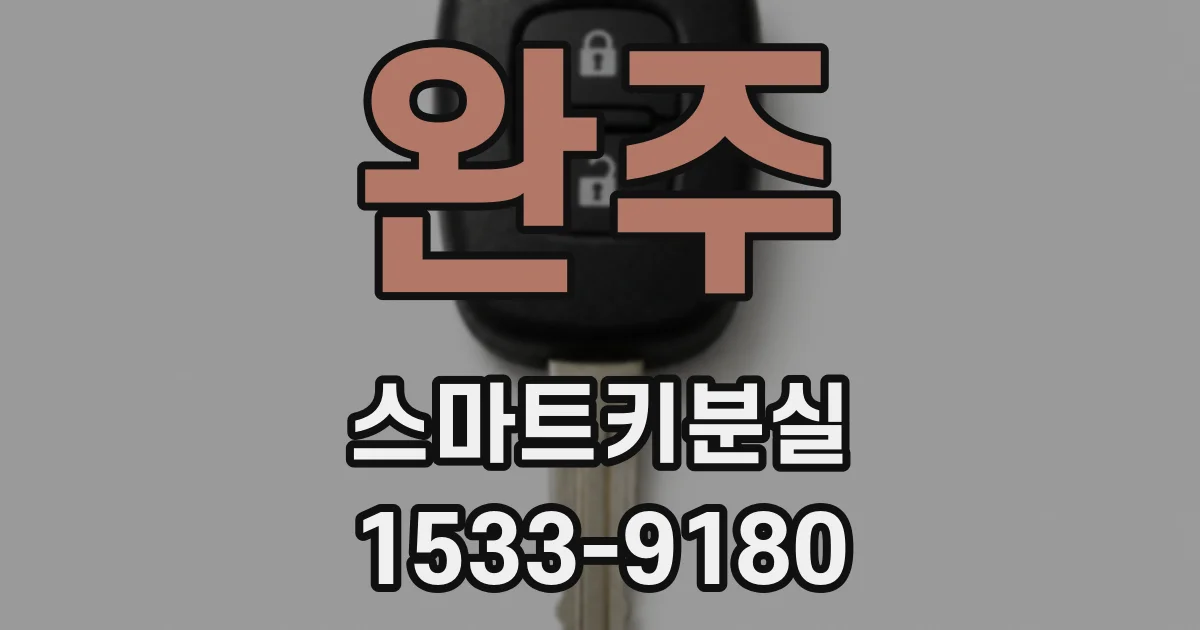완주 스마트키분실
