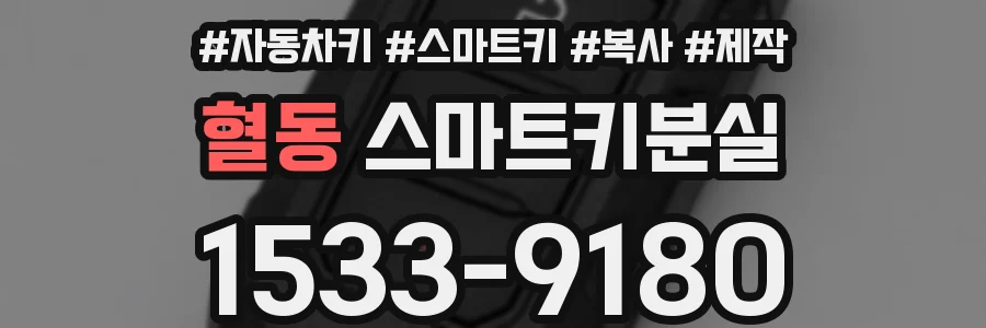 혈동 스마트키분실