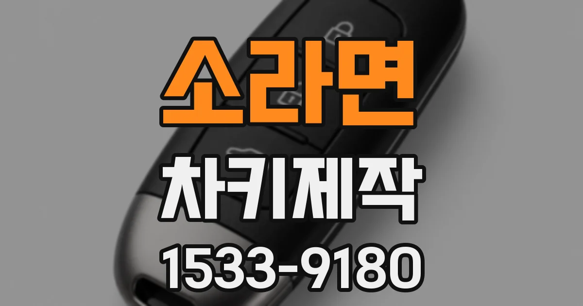 소라면 차키제작