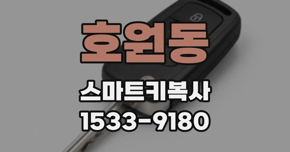 호원동 스마트키복사