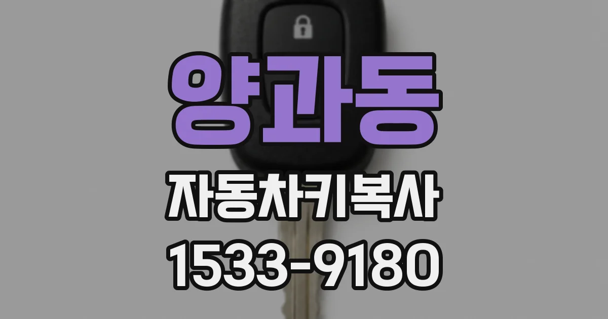 양과동 자동차키복사