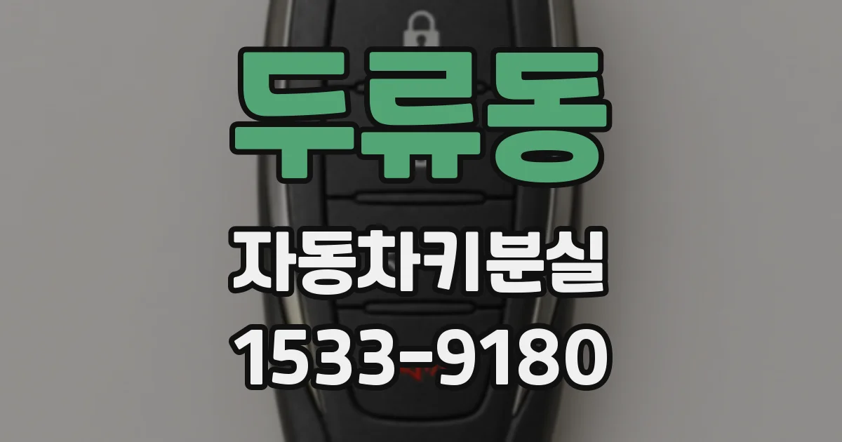 두류동 자동차키분실