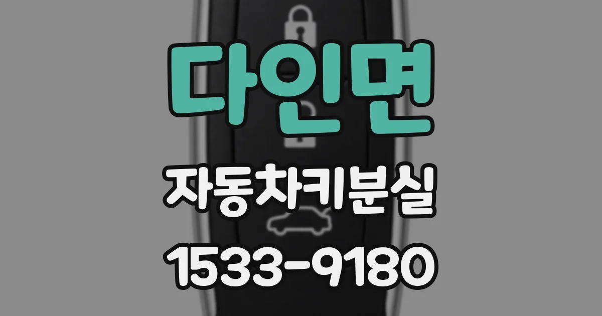 다인면 자동차키분실