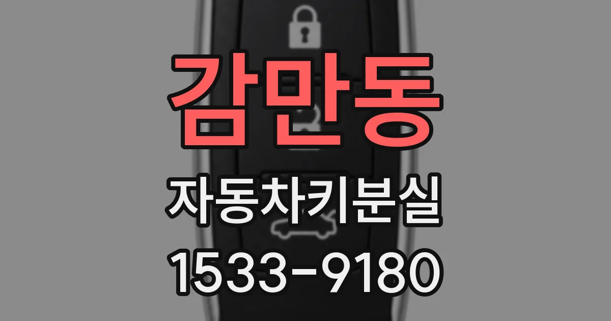 감만동 자동차키분실