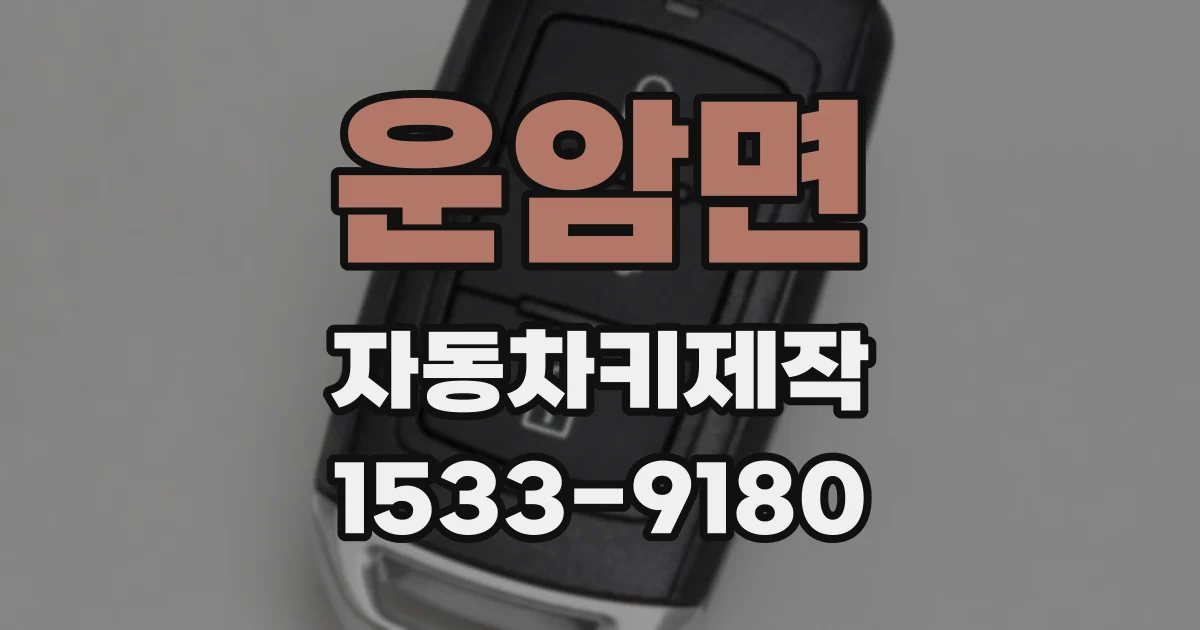 운암면 자동차키제작