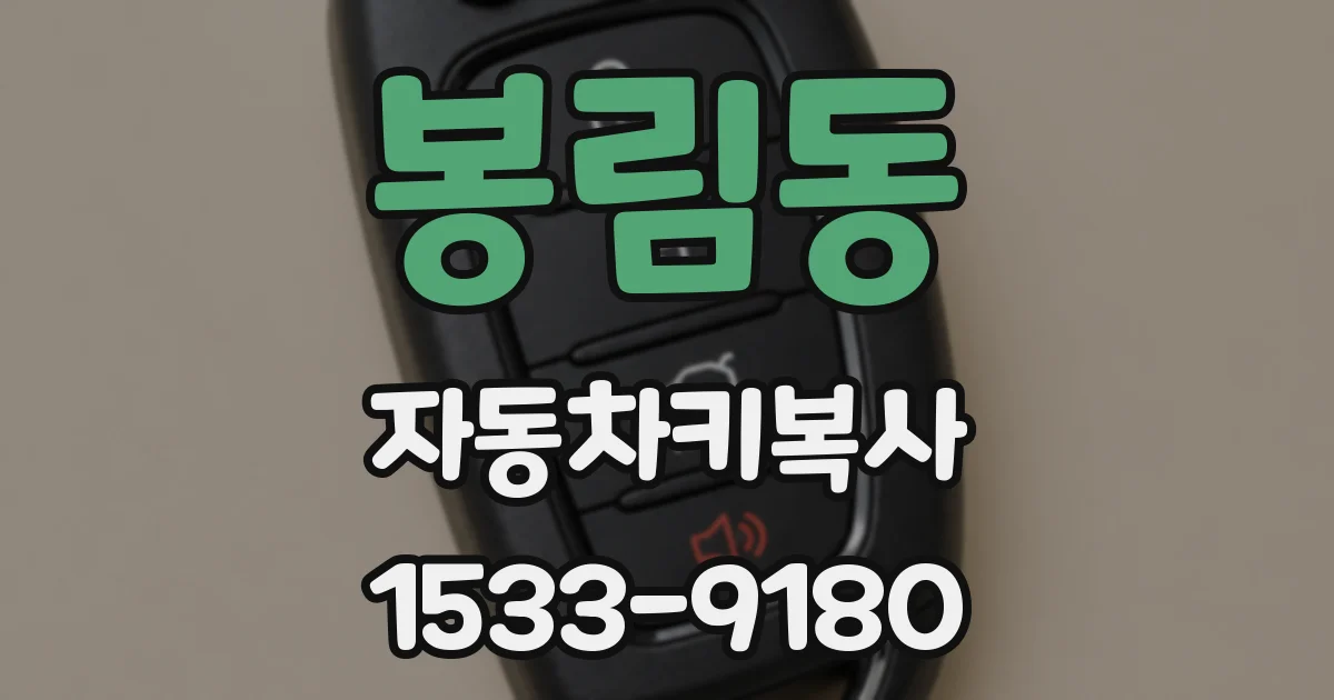 봉림동 자동차키복사
