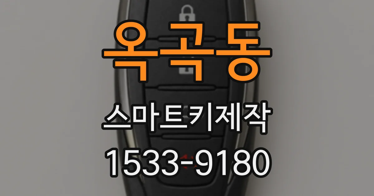 옥곡동 스마트키제작