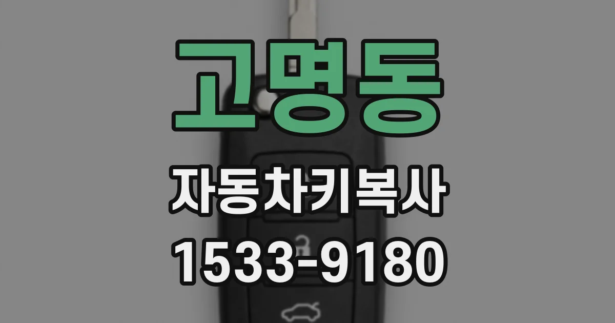 고명동 자동차키복사