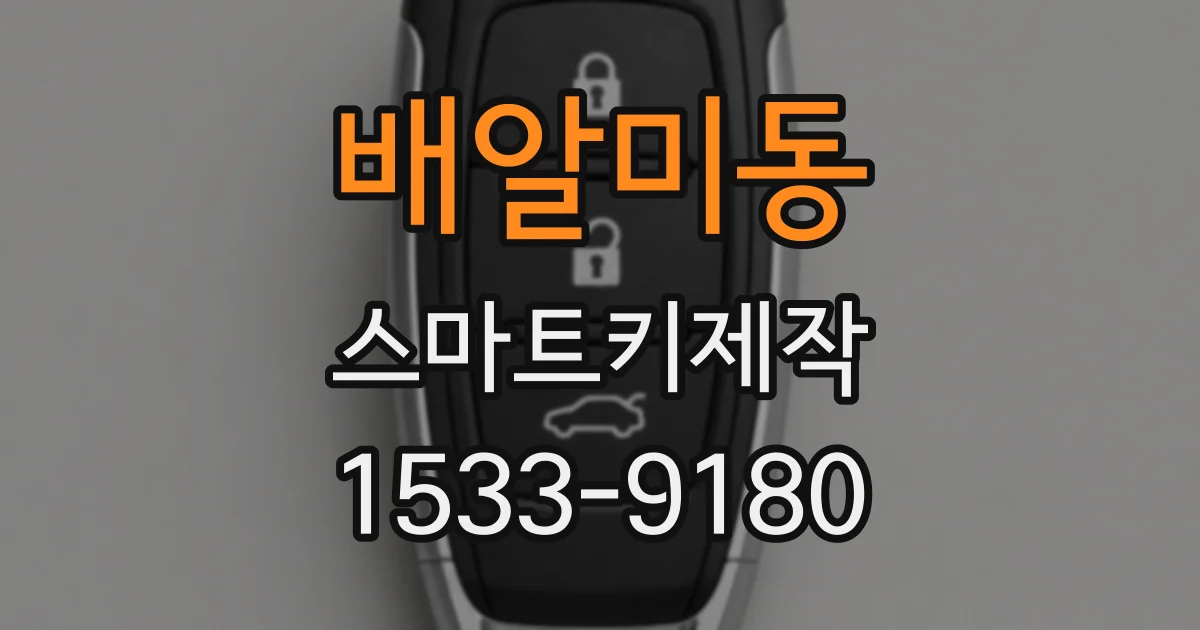 배알미동 스마트키제작