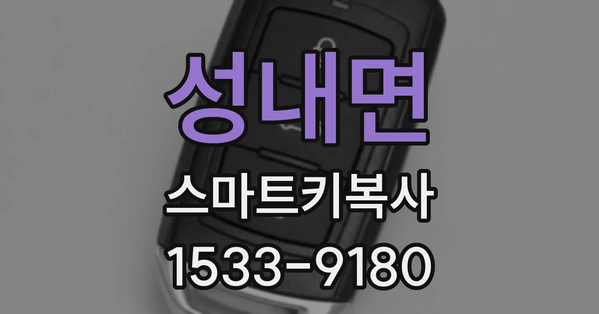 성내면 스마트키복사