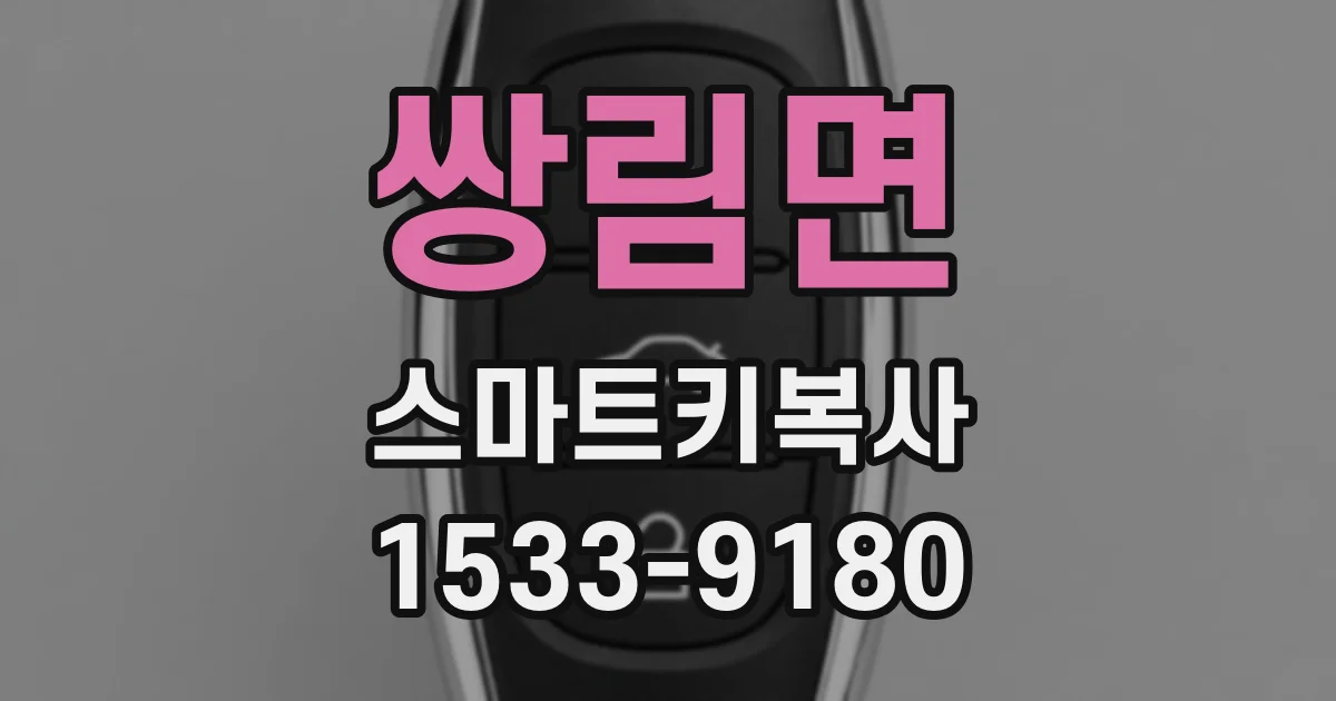 쌍림면 스마트키복사
