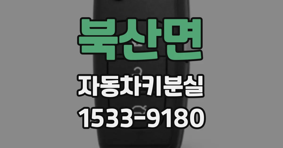 북산면 자동차키분실