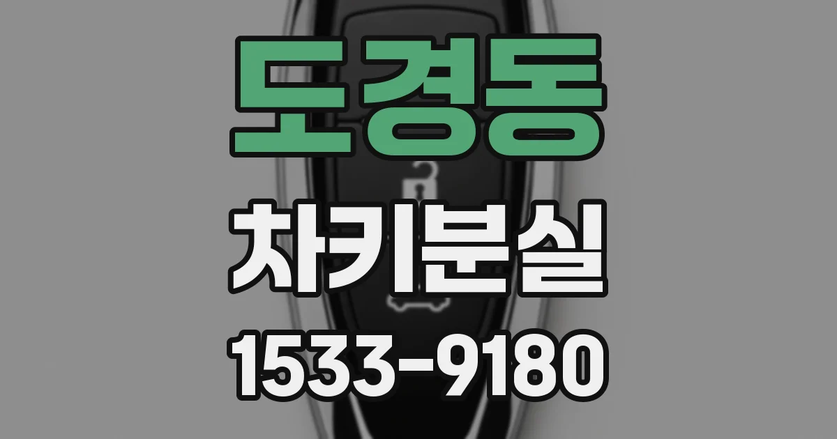 도경동 차키분실