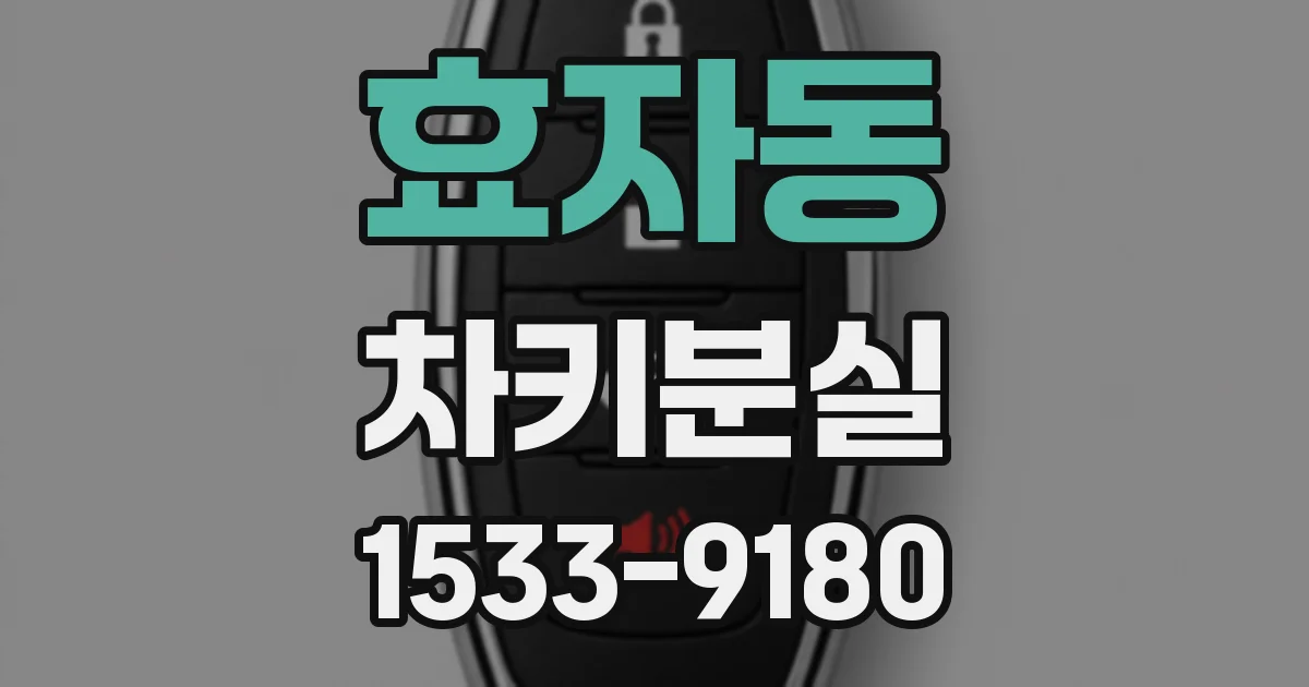 효자동 차키분실