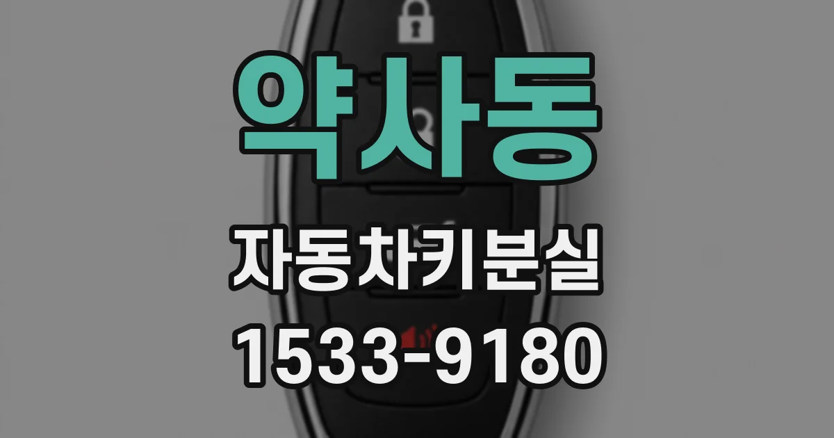 약사동 자동차키분실