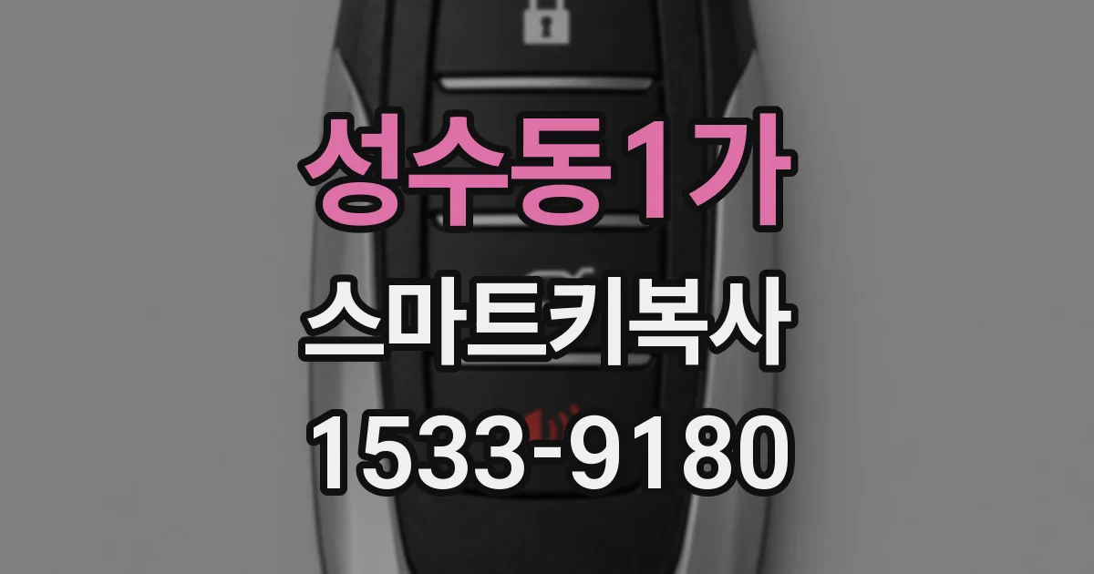 성수동1가 스마트키복사