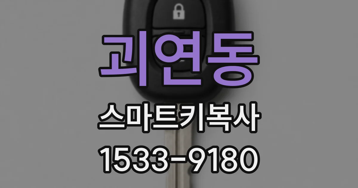 괴연동 스마트키복사